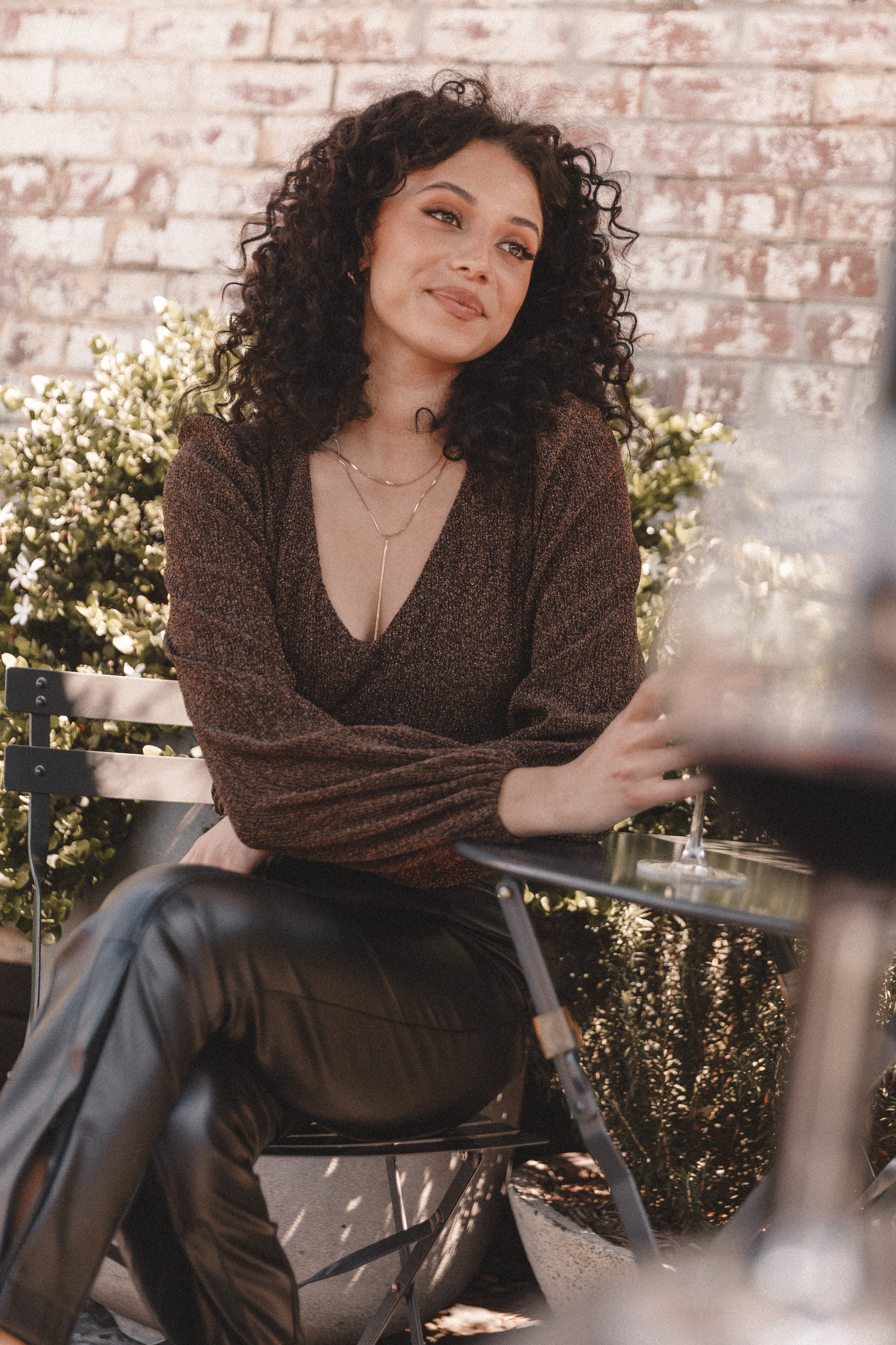 Wander Long Sleeve Bodysuit - Bronze-Aur Fashion
