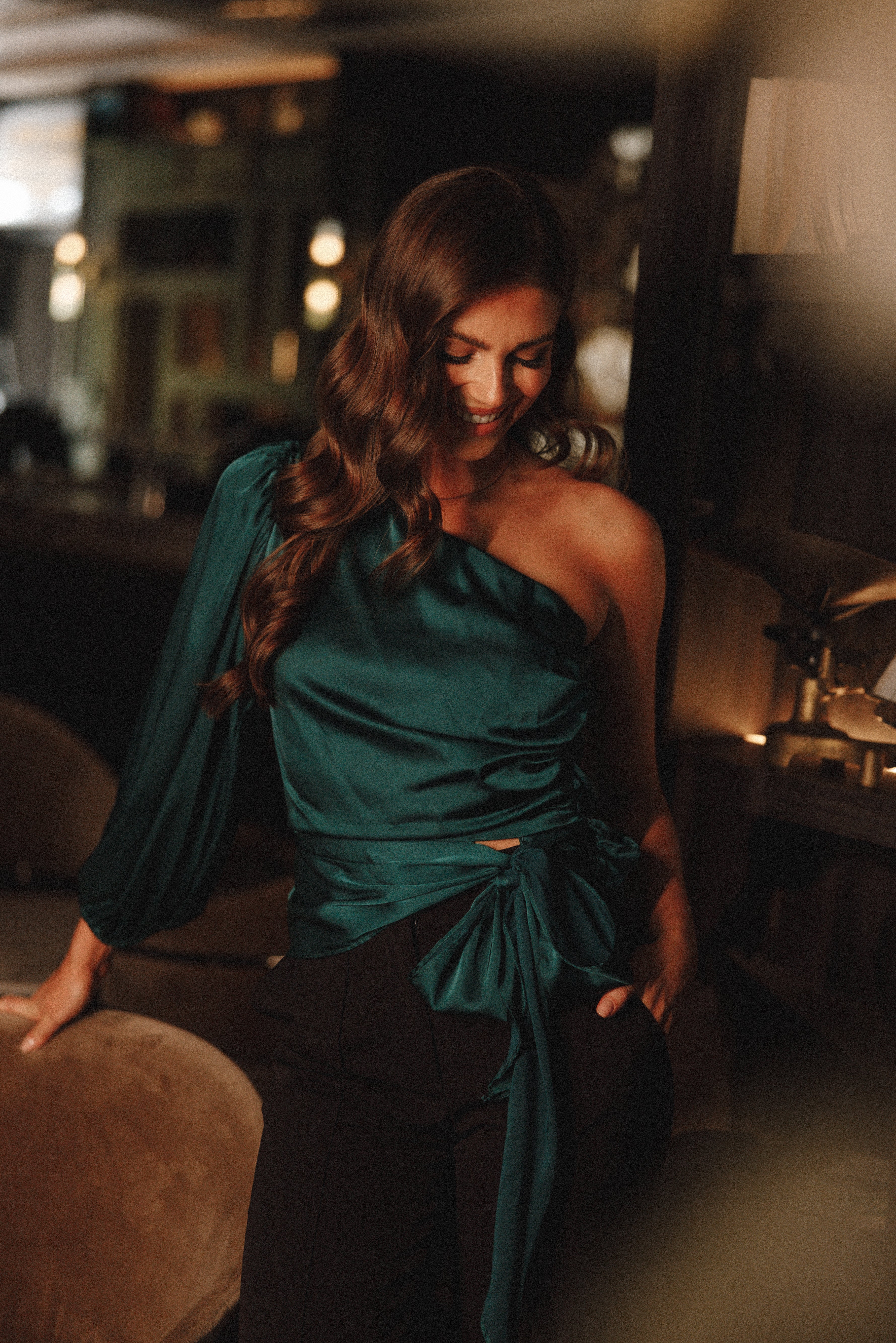 Wilder One Sleeve Top - Dark Green-Aur Fashion