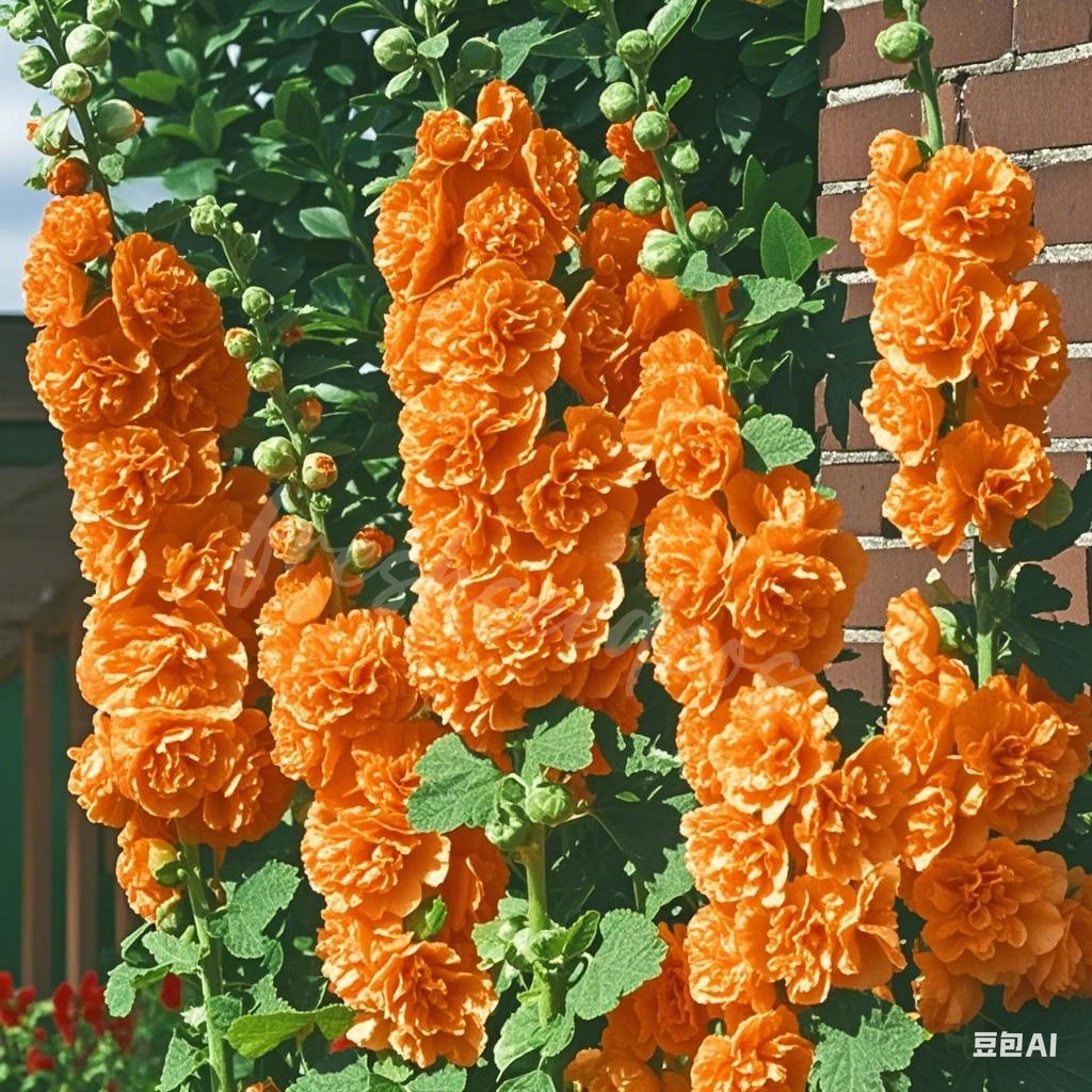 🌸 The Queen of Flowers: Double Hollyhock Seeds 🌸