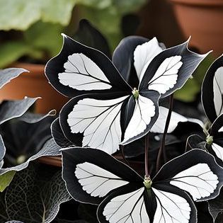 Rare Begonia 'Moonlight Butterfly' 🦋✨ -White & Black