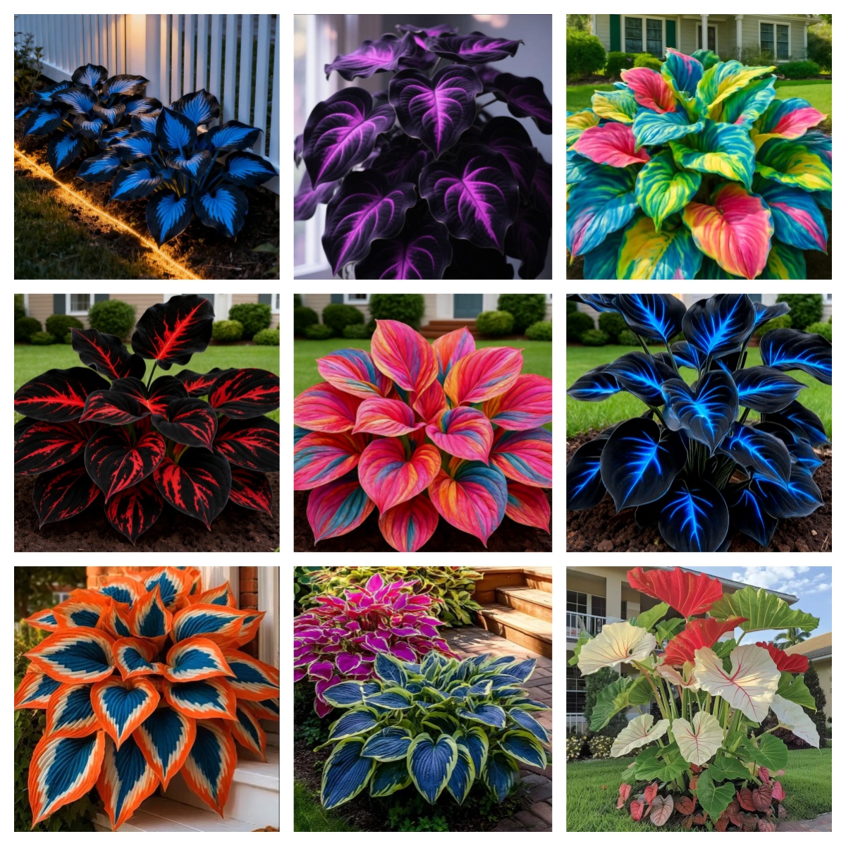 🔥🌌 Glow-in-the-Dark Garden Magic: Rare Dark Blue Flame Hostas Seeds🎁2025 Special Offer