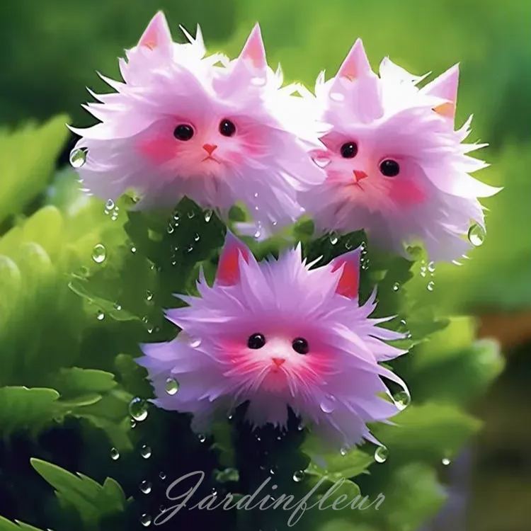 Orchidée visage de chat multicolore