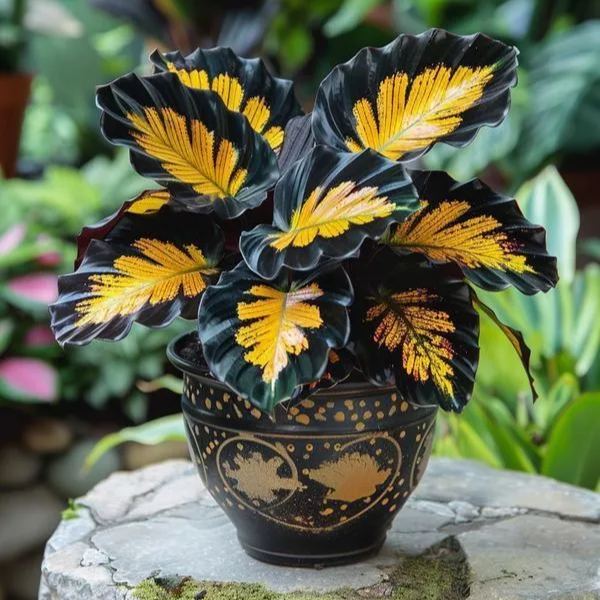 Rare Caladium Seeds🌟Dark green and yellow