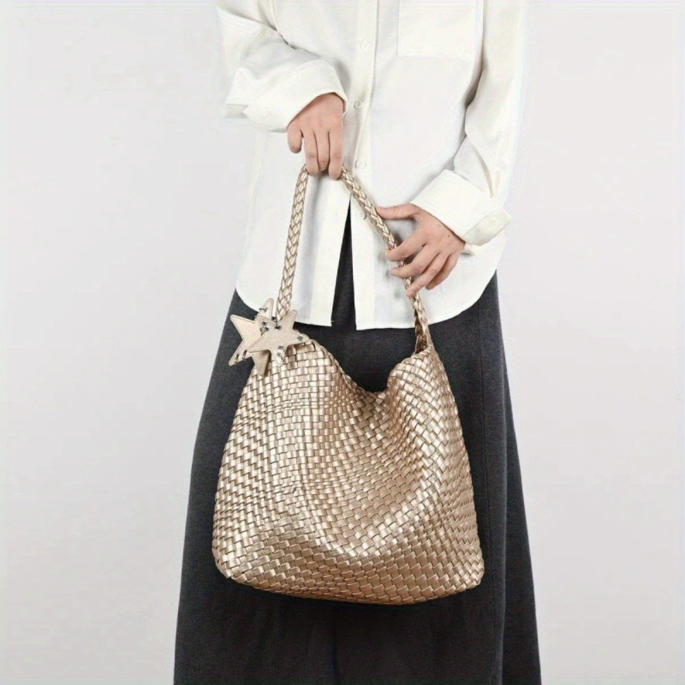 Elegant Woven Hobo Shoulder Bag for Women