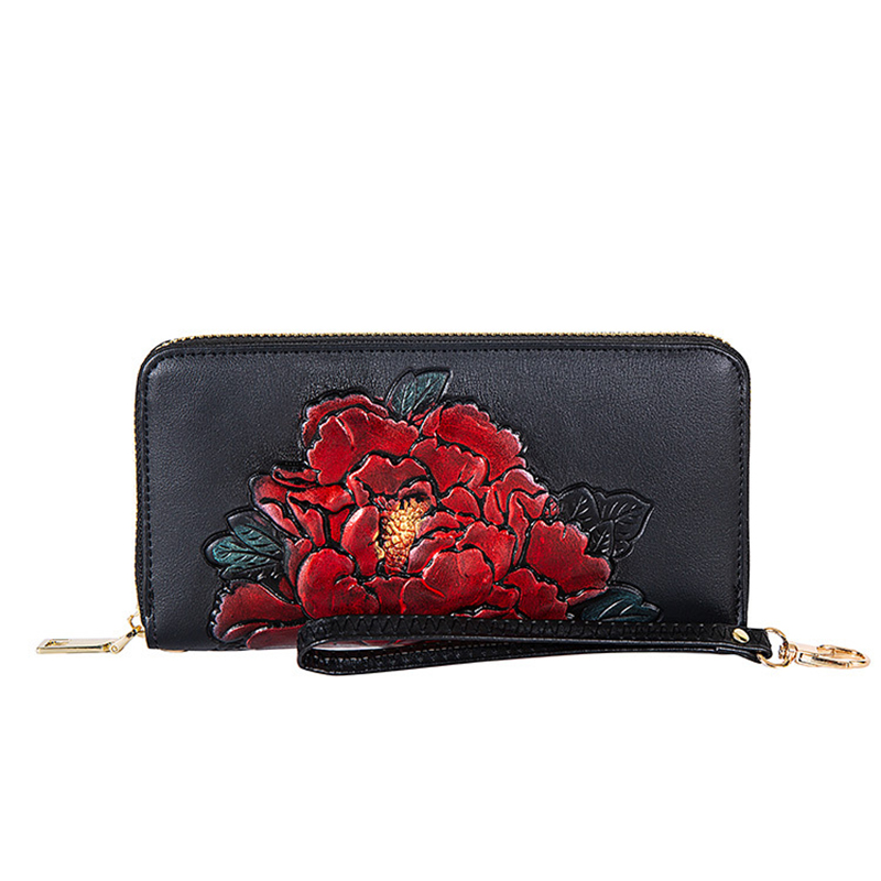 Novinka - Dlhá peňaženka z teľacej kože