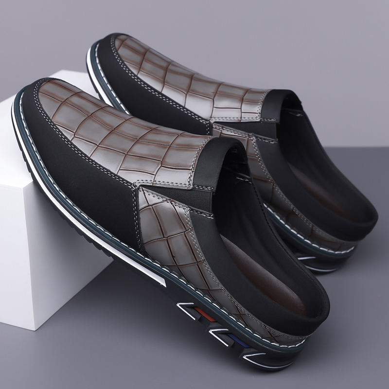 Men's Fashion Calfskin Leather Slippers