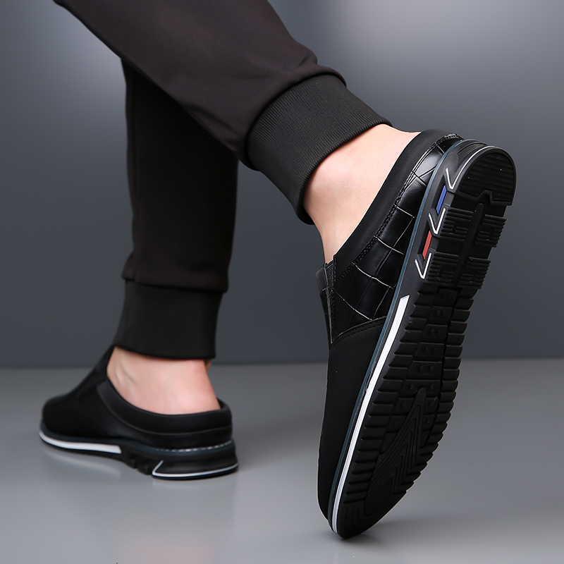 Men's Fashion Calfskin Leather Slippers