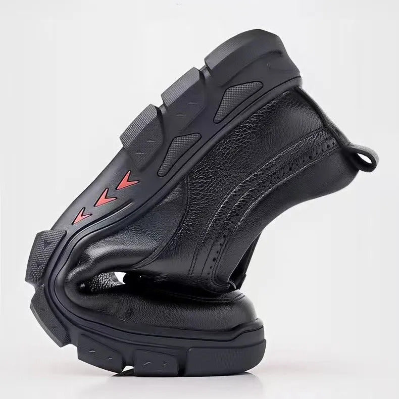 Bequeme Schuhe aus echtem Leder mit Fußgewölbestütze für Männer