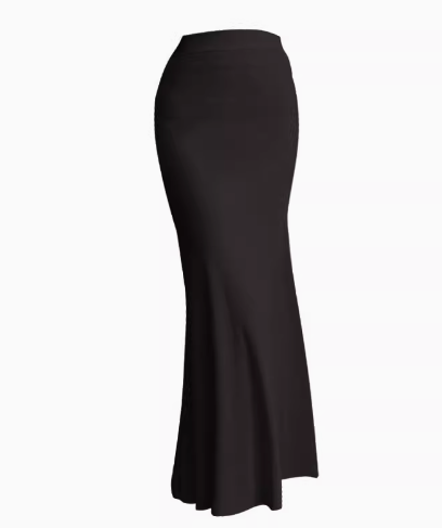 Linen Ruched Mermaid Maxi Skirt