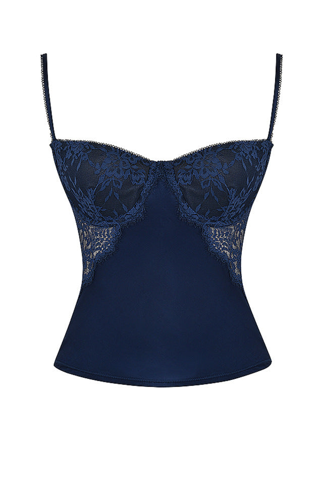 Lace Trim Bustier Cami Top