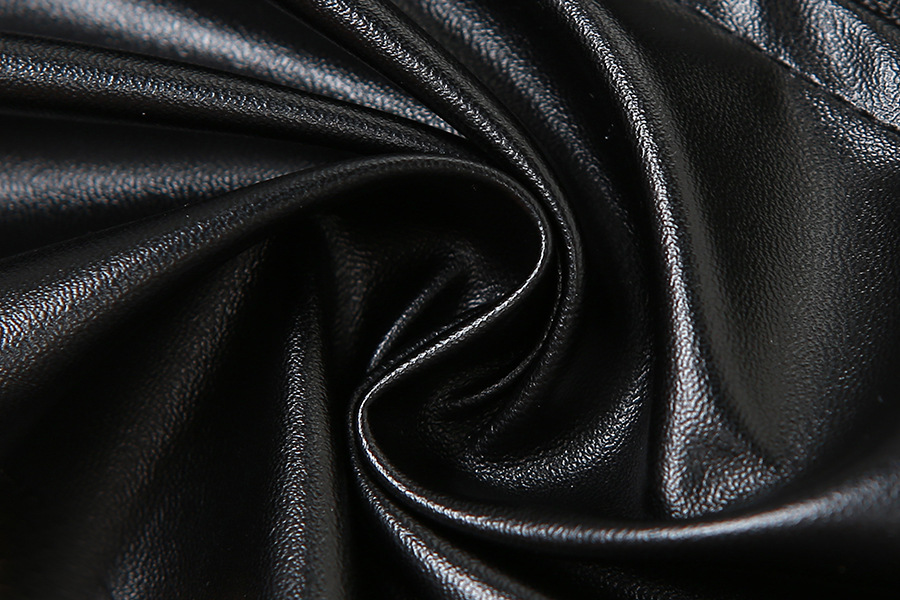 Faux Leather Zip Up Halter Top