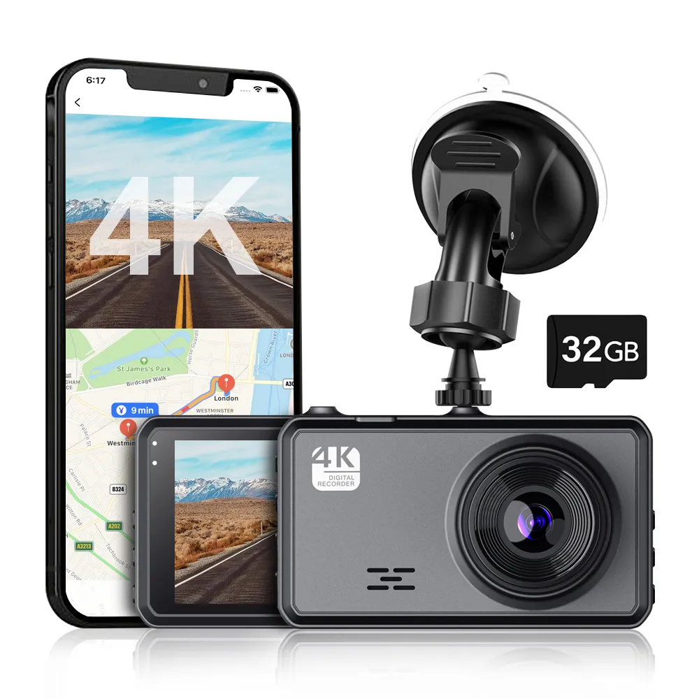 4K Full HD Smart Dash Cam (Front and Rear)