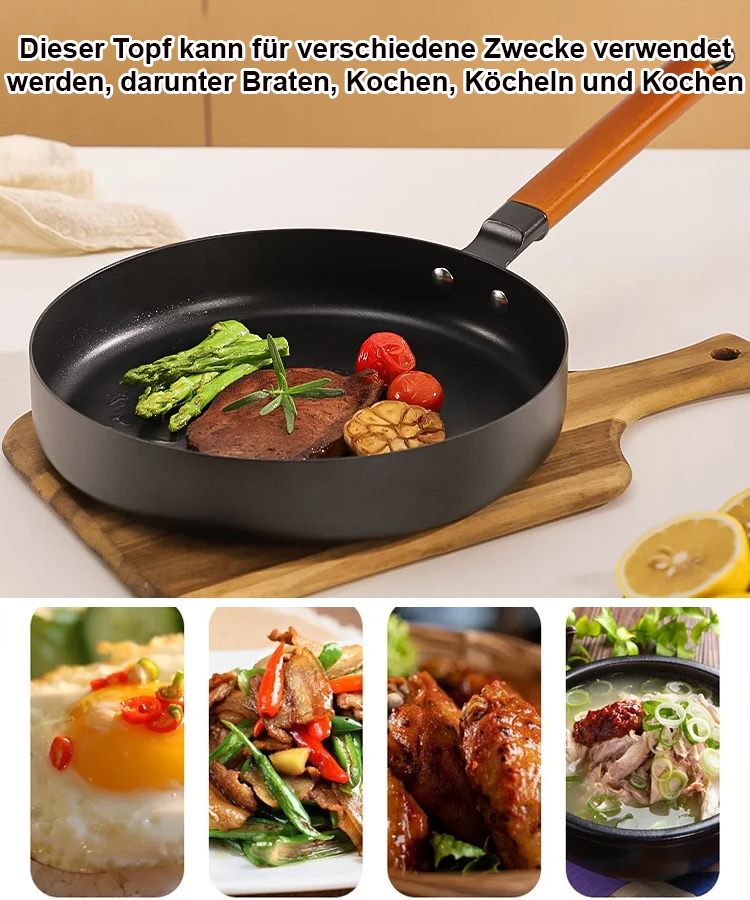 99,9 % hochreines Eisen, handgeschmiedet, 0-Beschichtungsdesign, TÜV-Sicherheitszertifizierung, 10 Jahre Garantie