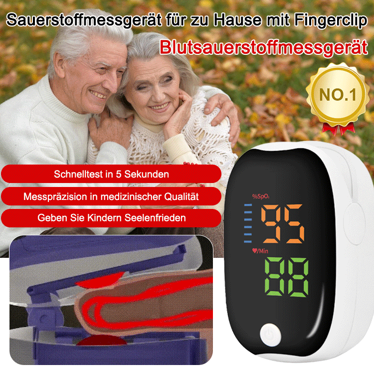 ⏱️Schmerzfreie Untersuchungen⏳Heimmonitor mit Fingerclip📱