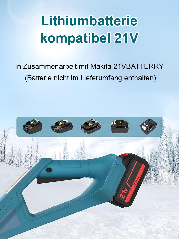 Mini-Schneefräse mit faltbarem Lithium-Akku