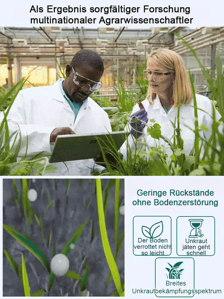 TÜV-Sicherheits- und Umweltzertifizierung, 58 internationale Patente erhalten, Unkrautbekämpfungsrate bis zu 98 %, zeitlich begrenzt 50 % Rabatt
