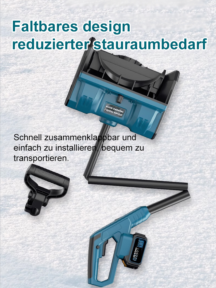Mini-Schneefräse mit faltbarem Lithium-Akku