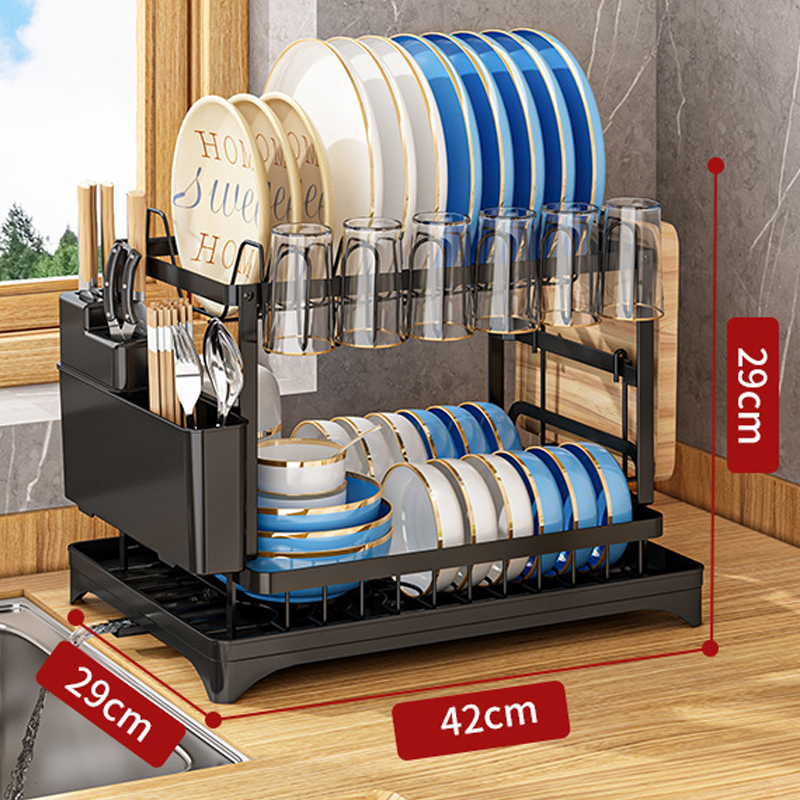 Multifunktionales Abtropfgestell, entwickelt in Deutschland, 5 Lagen rostfreier, verdickter Kohlenstoffstahl, belastbar bis 20 kg