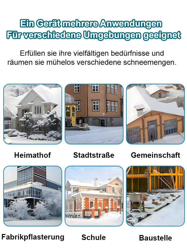 Mini-Schneefräse mit faltbarem Lithium-Akku