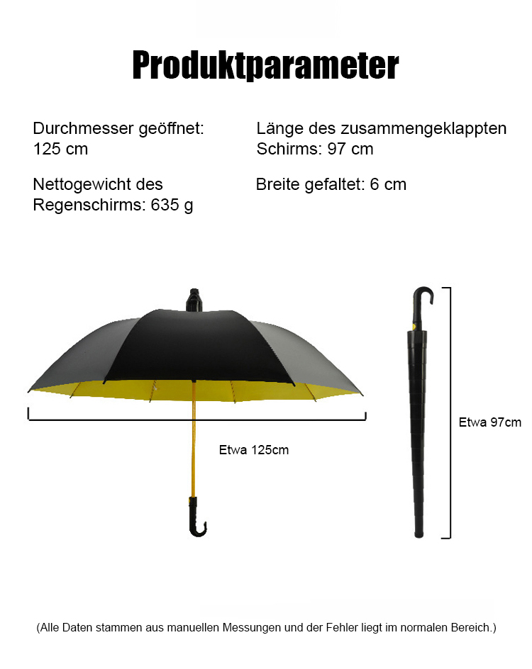 💯Unverzichtbar für Sommer und Herbst ☔【DWD-Empfehlung】Selbstöffnender doppelter sturmsicherer Regenschirm💃