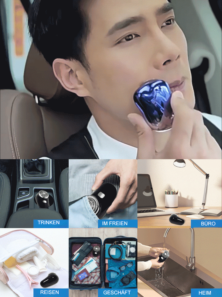 【50% Rabatt🔥🔥】Wasserdichter, waschbarer, elektrischer, tragbarer Reiserasierer