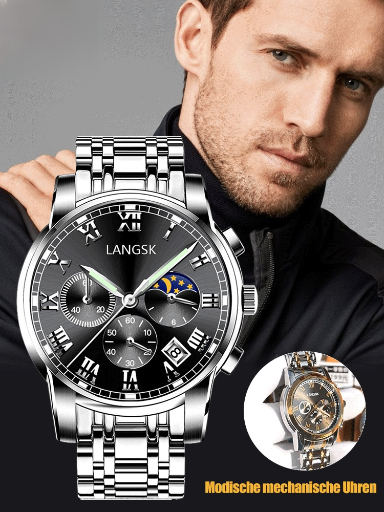 Frühe Weihnachtsaktion 🎄 Wasserdichte mechanische Herrenuhren