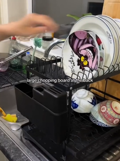 Multifunktionales Abtropfgestell, entwickelt in Deutschland, 5 Lagen rostfreier, verdickter Kohlenstoffstahl, belastbar bis 20 kg