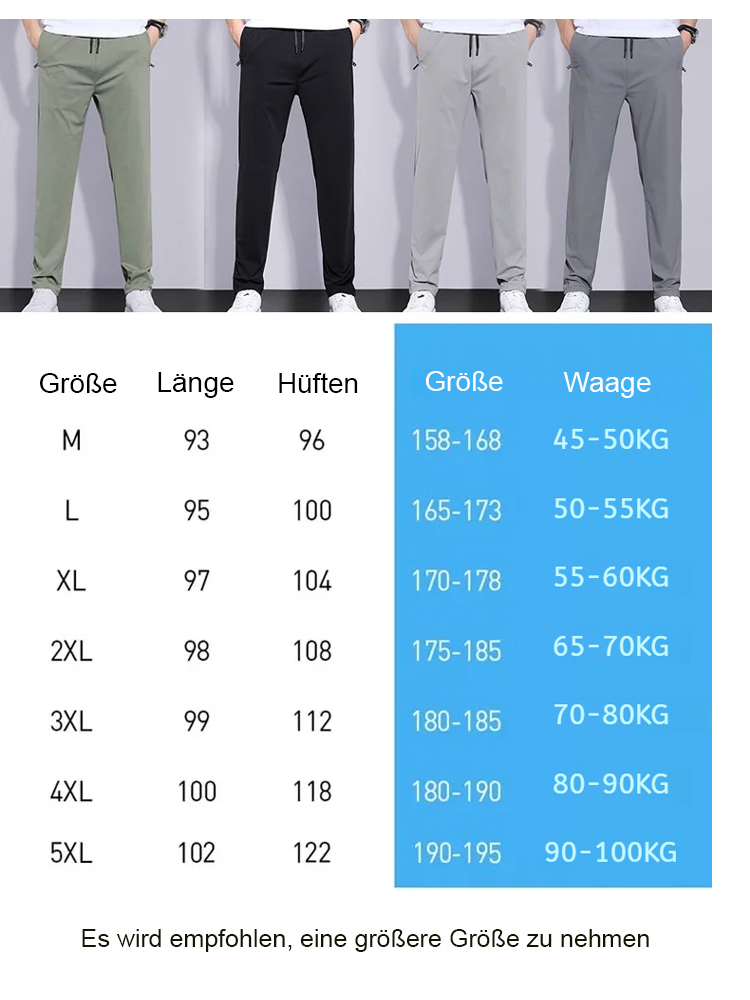 ⭐ Sommer Eisseidenhose HerrenUPF 50+ Atmungsaktiv Schnelltrocknend Leicht Elastisch ⭐