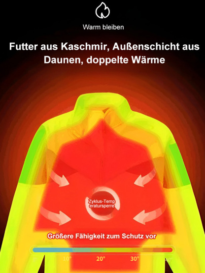 Warme Daunenjacke aus Baumwolle mit Kaschmirfutter