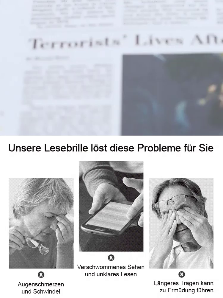 ⭐ Gleitsicht Lesebrille ⭐Blaulichtfilter ⭐ Ultraleicht 6.2g ⭐ HD Sicht ohne Rahmen⭐ Smarte Autofokus Gleitsichtbrille aus Titan mit Blaulichtfilter selbsttönend und extrem leicht