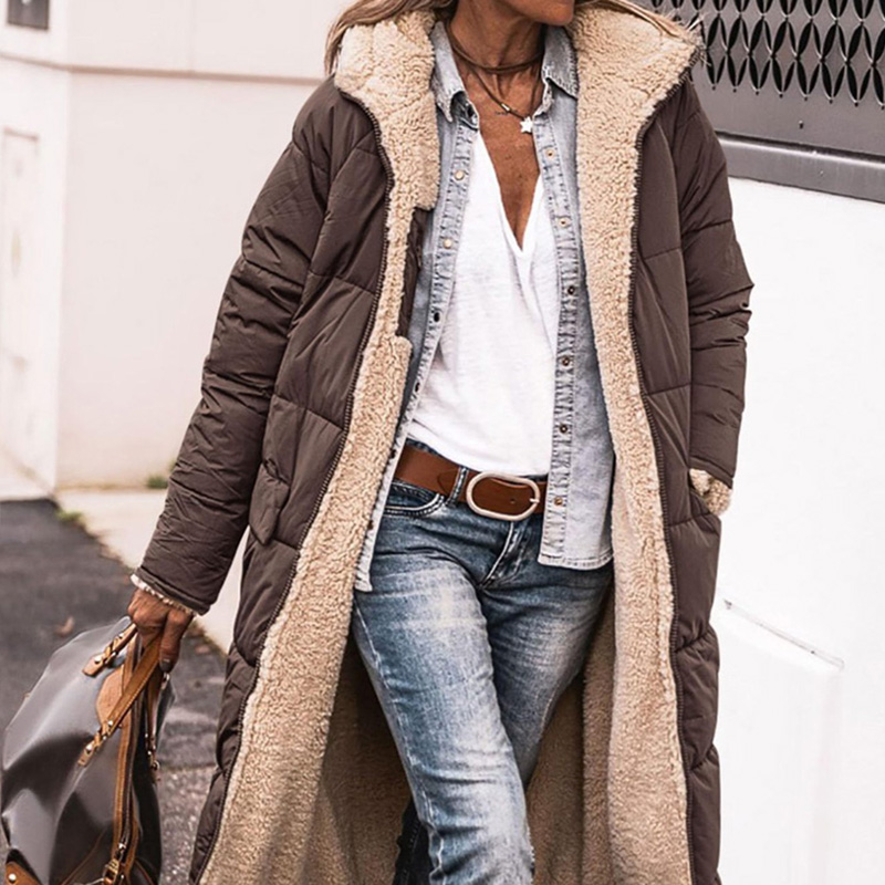 Warme Daunenjacke aus Baumwolle mit Kaschmirfutter