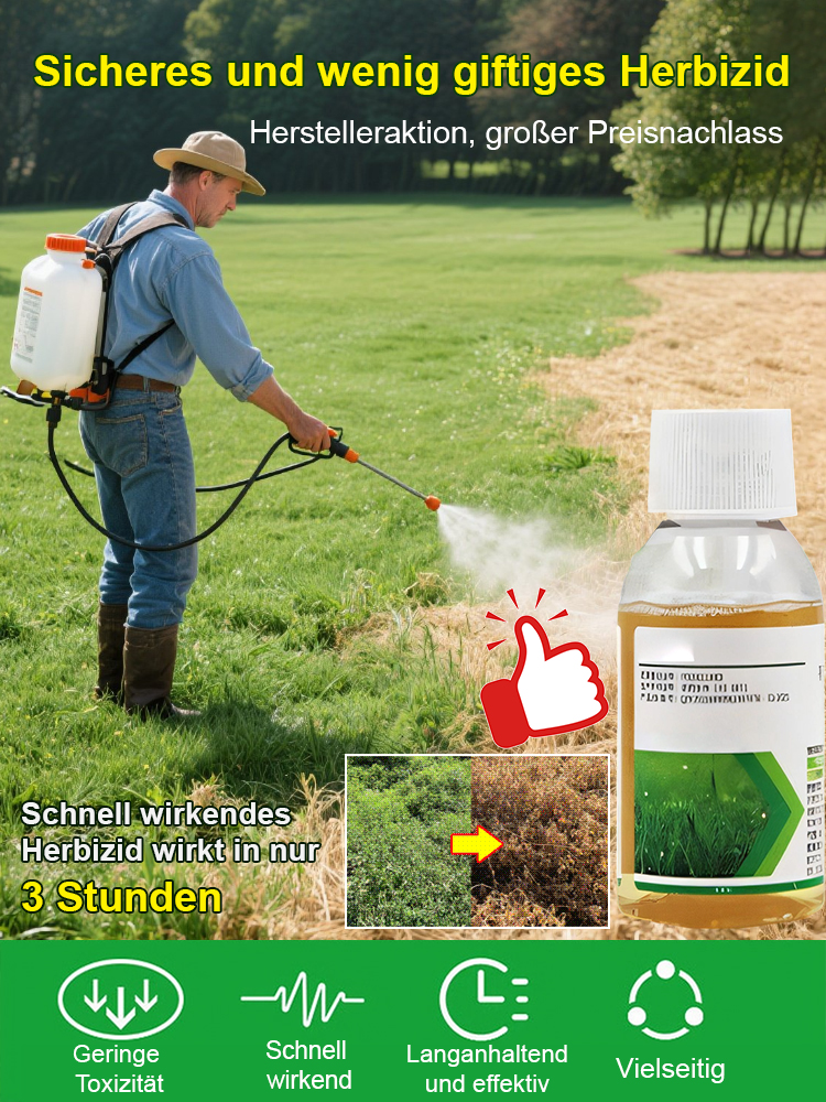 TÜV-Sicherheits- und Umweltzertifizierung, 58 internationale Patente erhalten, Unkrautbekämpfungsrate bis zu 98 %, zeitlich begrenzt 50 % Rabatt