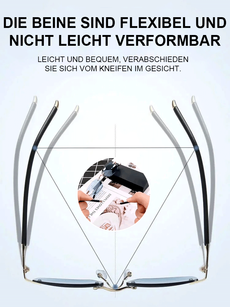 ⭐ Lesebrille Randlos Ultraleicht Kratzfest Robust Ergonomisch Unisex⭐