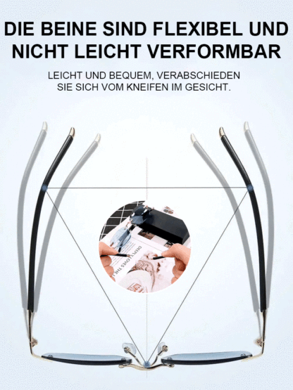 ⭐ Lesebrille Randlos Ultraleicht Kratzfest Robust Ergonomisch Unisex⭐