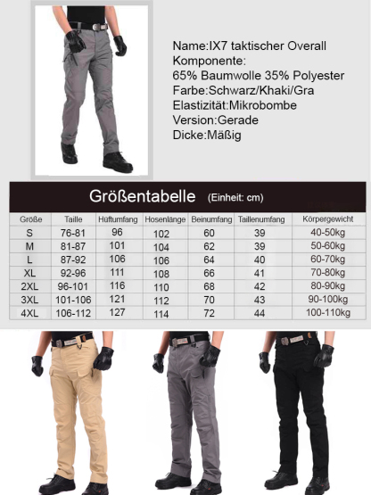 🗡️Wasserdicht, kratzfest und schnittfest👖 IX7 Multifunktionale Outdoor Cargo Hose🥾