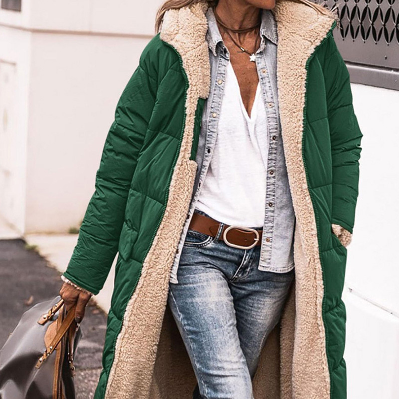 Warme Daunenjacke aus Baumwolle mit Kaschmirfutter