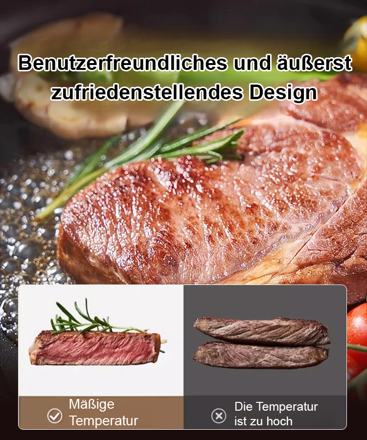 99,9 % hochreines Eisen, handgeschmiedet, 0-Beschichtungsdesign, TÜV-Sicherheitszertifizierung, 10 Jahre Garantie