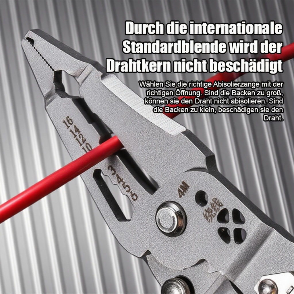 🔧 Alles in einem! Ein vielseitiges Werkzeug für jede Situation. Schraubendreher, Abisolierzange, Spannungsprüfer - alles kompakt in Ihrer Tasche.