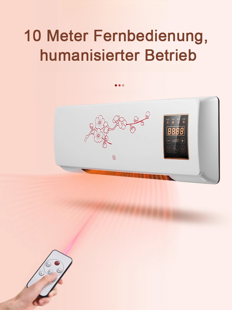 Energiesparender Klima-Lüfter, kein manueller Einbau, für Heizen und Kühlen.