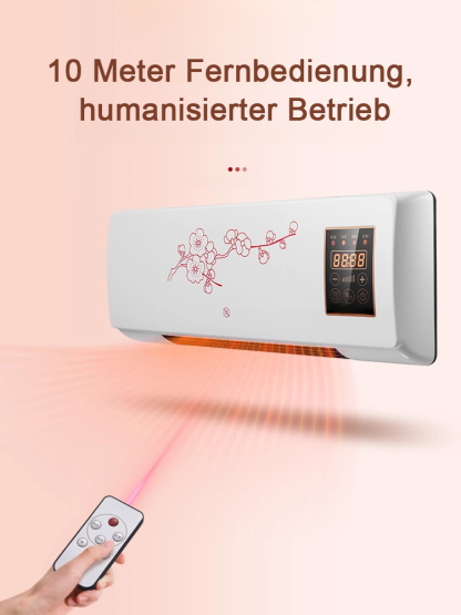 Energiesparender Klima-Lüfter, kein manueller Einbau, für Heizen und Kühlen.