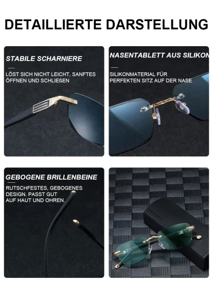 ⭐ Lesebrille Randlos Ultraleicht Kratzfest Robust Ergonomisch Unisex⭐