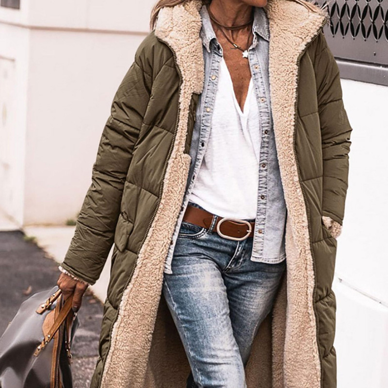 Warme Daunenjacke aus Baumwolle mit Kaschmirfutter