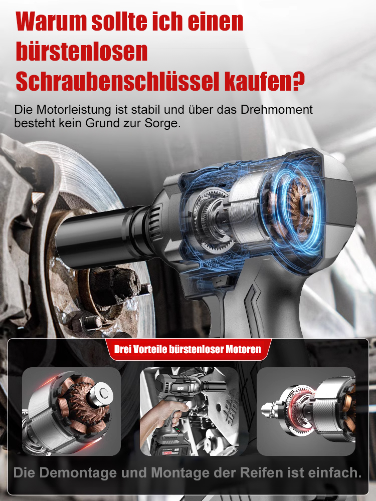 Bürstenloser Lithium-Elektroschrauber mit hohem Drehmoment