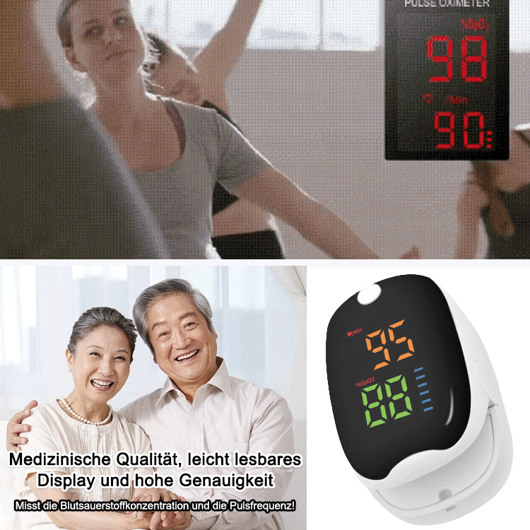 ⏱️Schmerzfreie Untersuchungen⏳Heimmonitor mit Fingerclip📱