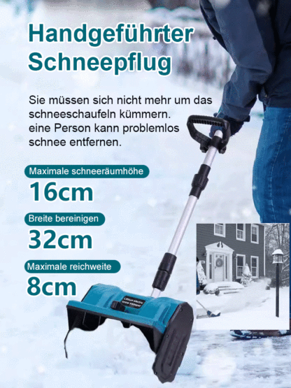 Mini-Schneefräse mit faltbarem Lithium-Akku
