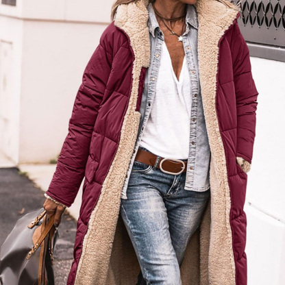 Warme Daunenjacke aus Baumwolle mit Kaschmirfutter