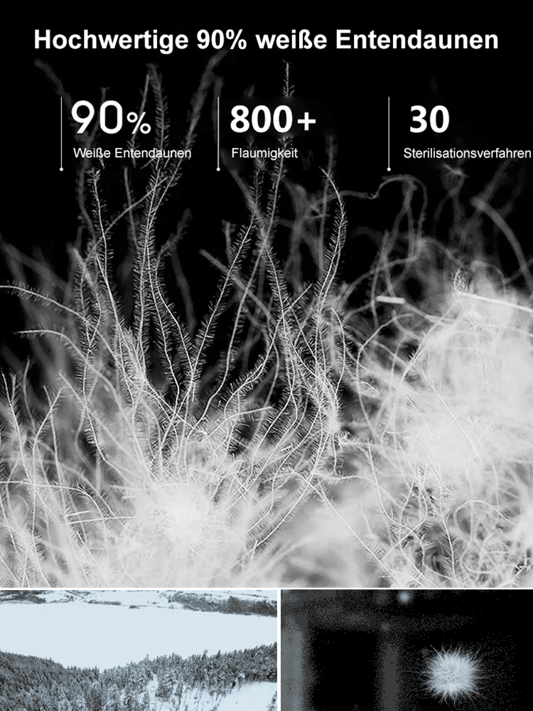 Warme Daunenjacke aus Baumwolle mit Kaschmirfutter