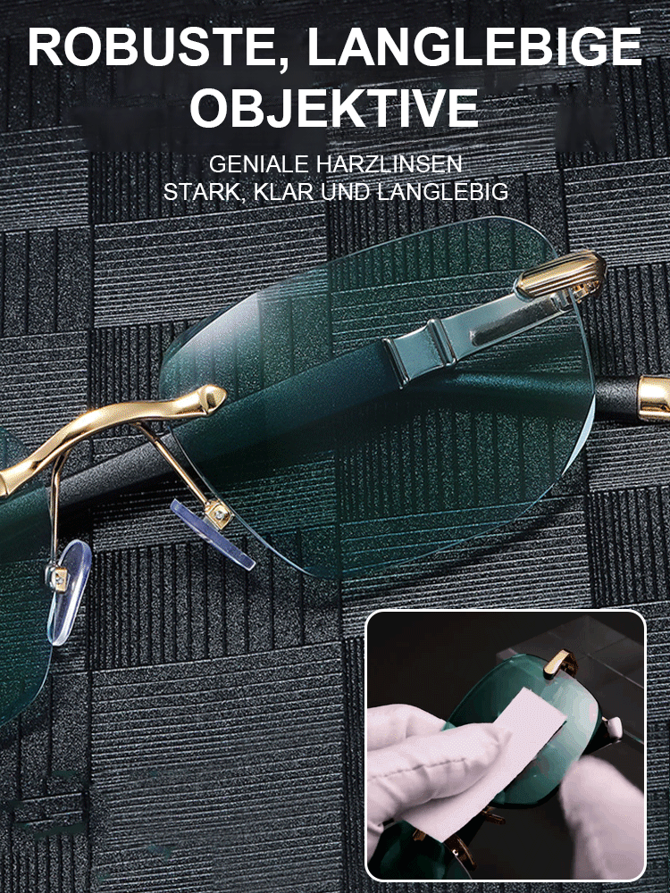 ⭐ Lesebrille Randlos Ultraleicht Kratzfest Robust Ergonomisch Unisex⭐