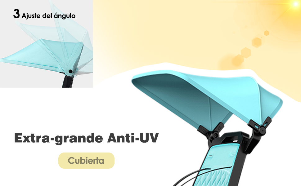 Triciclo Bici polivalente, cochecito de dirección plegable