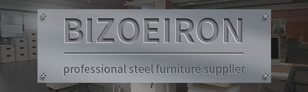 BIZOEIRON - clóset de almacenamiento de metal con estantes ajustables y puertas de bloqueo